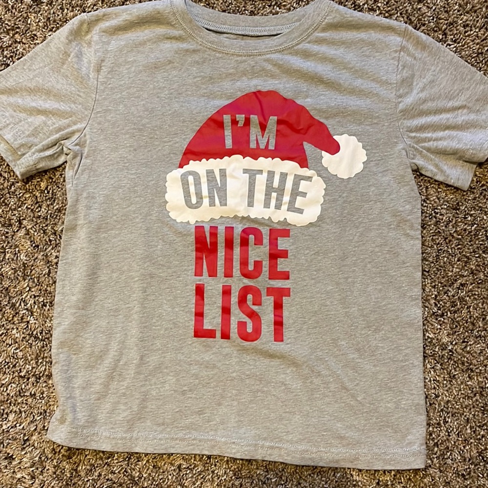 Kids Christmas shirt, size 10/12 (M)